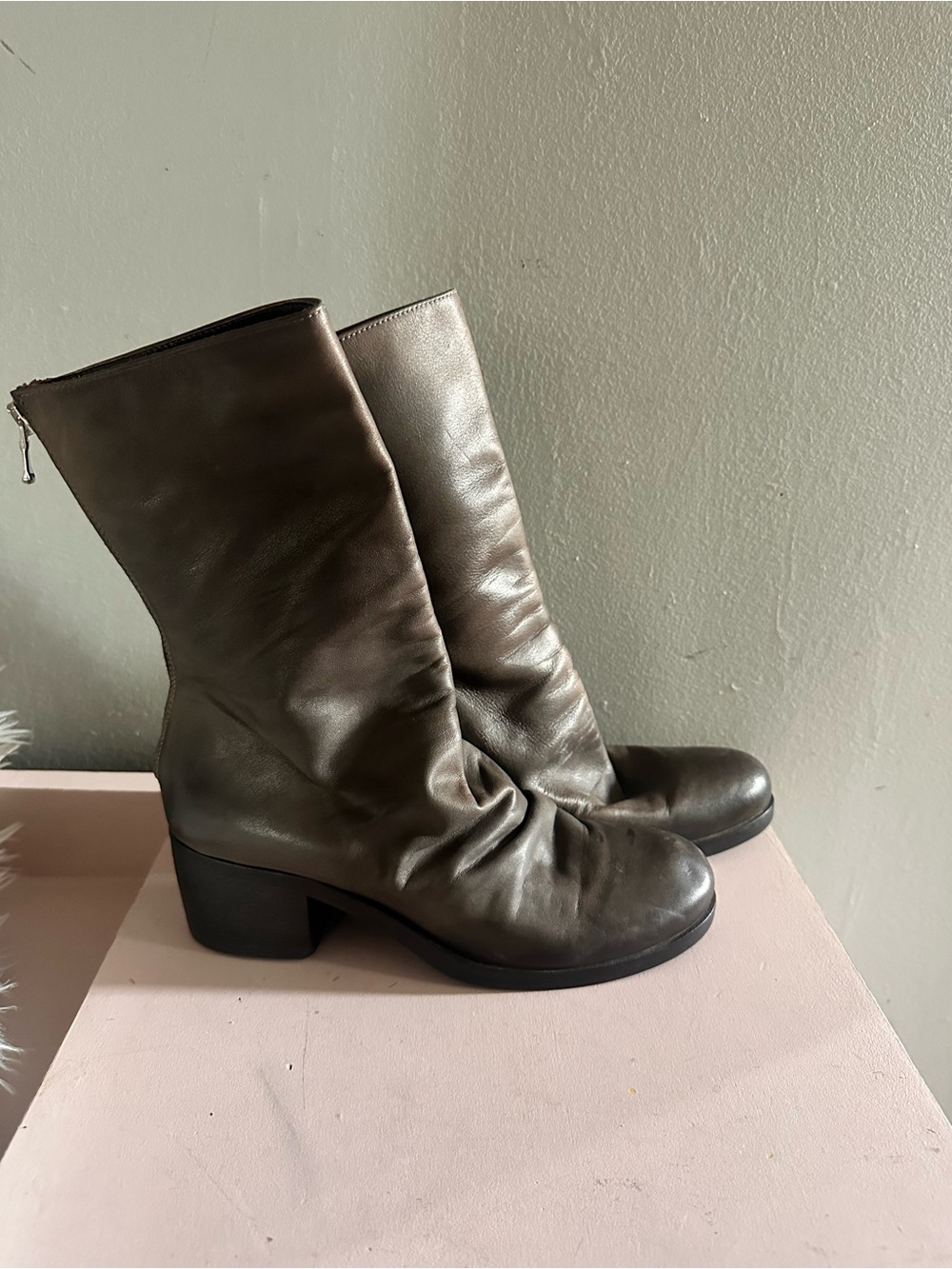 Women's Mid-Calf Leather Boots